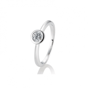 SOFIA DIAMONDS prsteň z bieleho zlata s diamantom 0,40 ct BE41/85132-6-W