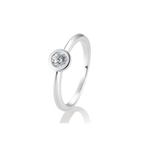 SOFIA DIAMONDS prsteň z bieleho zlata s diamantom 0,30 ct BE41/85131-6-W