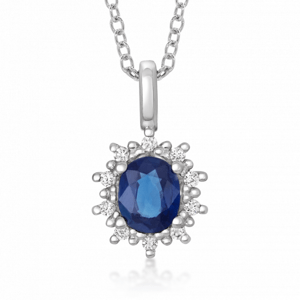 SOFIA DIAMONDS zlatý prívesok zafír s diamantmi PAK11937W