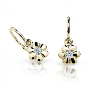CUTIE DIAMONDS zlaté náušnice kvety C1736 ND1736-10-D-X-1