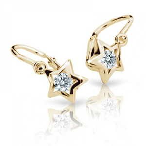 CUTIE DIAMONDS zlaté náušnice hviezdy C1942 ND1942-10-D-X-1