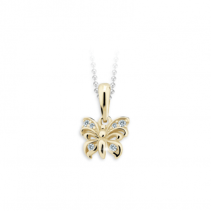 CUTIE DIAMONDS zlatý prívesok motýľ C2226 ND2226-40-D-X-1
