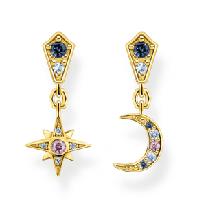 THOMAS SABO náušnice Royalty star & Moon gold H2207-959-7