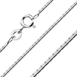 Strieborná štvorhranná retiazka 925 - spojené obdĺžniky, 0,8 mm