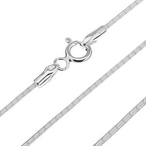 Retiazka zo striebra 925 - lesklý hadík so zárezmi, 1 mm