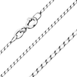Strieborná retiazka 925 - hladké podlhovasté očká, 1,2 mm