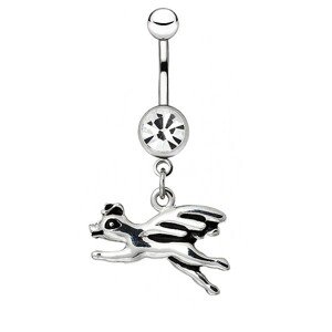 Piercing do bruška z chirurgickej ocele - lietajúce prasiatko