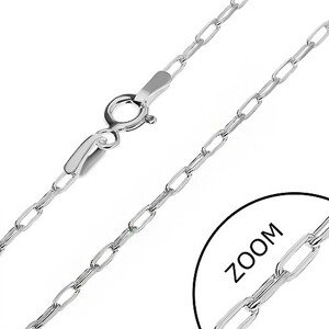 Strieborná retiazka 925 - lesklé hladké obdĺžniky, 2 mm
