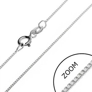 Strieborná retiazka 925 - kolmo prepojené prázdne kocky, 0,7 mm