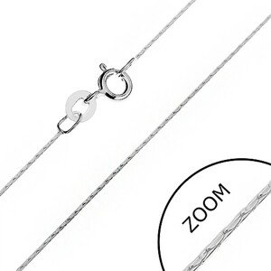 Strieborná retiazka 925 - lesklý had z paličiek, 0,6 mm