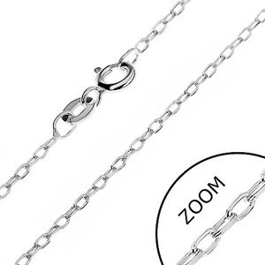 Strieborná retiazka 925 - hladké oválne očká, 1,3 mm