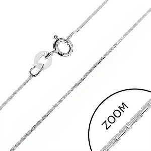 Strieborná retiazka 925 - zaoblená, lesklé paličkové články, 0,6 mm