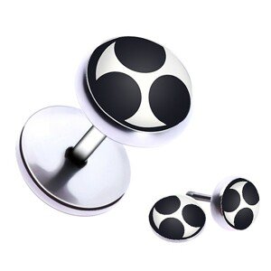 Piercing do ucha z ocele so špirálovým motívom