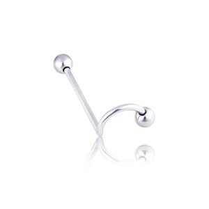 Piercing z ocele 316L - guličky, ohnutý do písmena "U" - Dĺžka piercingu: 22 mm