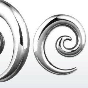 Expander oceľový slimáčia špirálka, rôzne veľkosti - Hrúbka piercingu: 2 mm