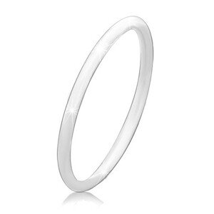 Tenká obrúčka zo striebra 925, lesklý povrch bez vzoru - Veľkosť: 61 mm