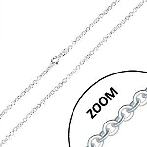 Retiazka zo striebra 925 - kolmo napájané okrúhle očká, 2,6 mm