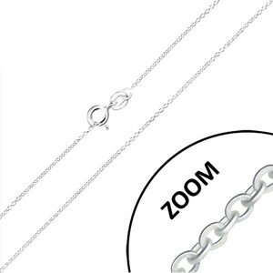 Retiazka zo striebra 925 - drobné okrúhle očká, kolmé napájanie, 0,9 mm