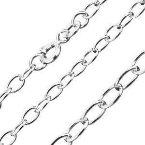 Strieborná retiazka 925 - jednoduché oválne očká, šírka 1,2 mm, dĺžka 500 mm