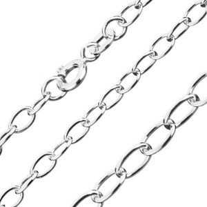 Strieborná retiazka 925 - jednoduché oválne očká, šírka 1,2 mm, dĺžka 550 mm