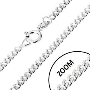 Strieborná 925 retiazka, zatočené okrúhle očká, šírka 1,4 mm, dĺžka 600 mm