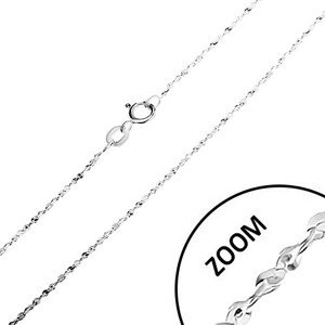 Strieborná retiazka 925, špirála z esovitých článkov, šírka 1,2 mm, dĺžka 550 mm