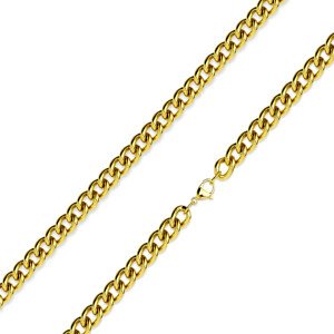 Retiazka z 316L ocele - zatočené okrúhle očká zlatej farby, 4 mm - Dĺžka: 485 mm