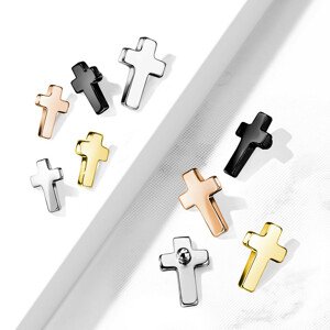Náhradná hlavička do implantátu z chirurgickej ocele, kríž 3 x 5 mm, 1,2 mm - Farba: Čierna