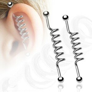 Piercing do ucha špirála - Dĺžka piercingu: 41 mm