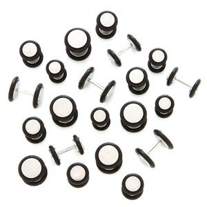 Falošný oceľový plug do ucha - Veľkosť hlavičky: 8 mm