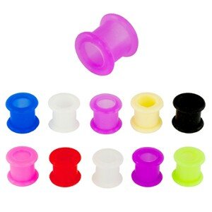 Tunel do ucha - farebný a flexi - Hrúbka piercingu: 3 mm, Farba: Žltá