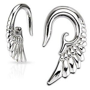 Taper do ucha - 316L, lesklé anjelské krídlo - Hrúbka: 8 mm