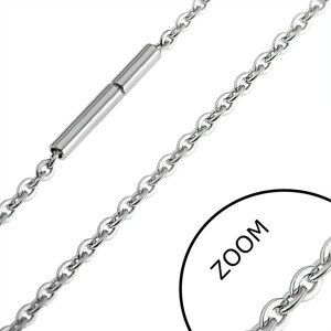 Retiazka z ocele - oválne sploštené očká, 2,2 mm