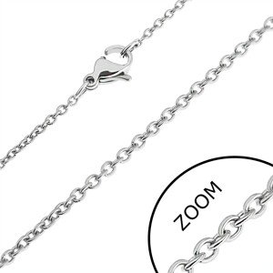Retiazka z ocele - kolmo schytené okrúhle očká - Rozmer: 1,5 x 460 mm