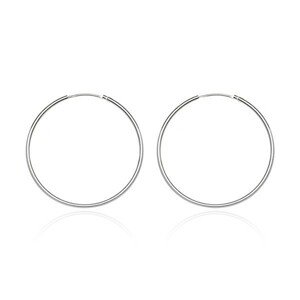 Okrúhle náušnice zo striebra 925 - lesklý a hladký povrch, 15 mm