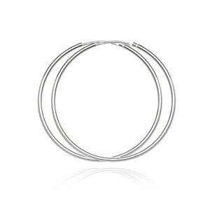 Strieborné okrúhle náušnice 925- lesklý a hladký povrch, 55 mm