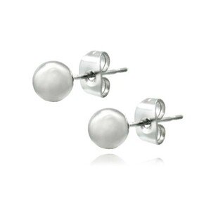 Náušnice zo striebra 925 - puzetky s lesklou guľôčkou, 4 mm