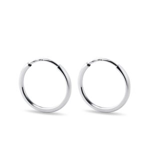 Náušnice kruhy z bieleho zlata 16 mm KLENOTA
