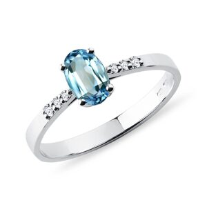Zlatý prsteň s topásom a diamantmi KLENOTA