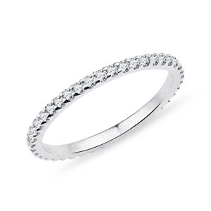 Diamantový eternity prsteň z bieleho zlata KLENOTA