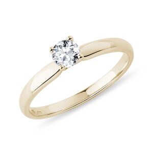 Elegantný zásnubný prsteň s diamantom KLENOTA