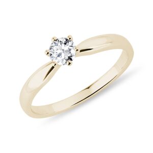 Zásnubný prsteň s briliantom o váhe 0,3 ct KLENOTA