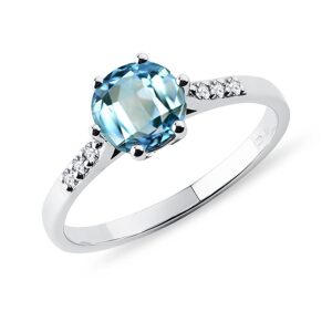 Zlatý prsteň s topásom a diamantmi KLENOTA