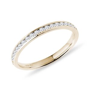 Minimalistická svadobná obrúčka s diamantmi KLENOTA