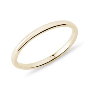 Minimalistická svadobná obrúčka zo žltého zlata KLENOTA