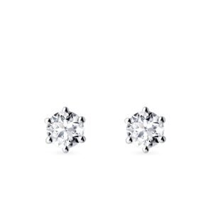 1ct diamantové náušnice z bieleho zlata KLENOTA