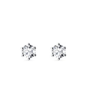 Diamantové napichovačky s priemerom 3,7 mm v bielom zlate KLENOTA