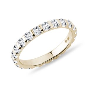 Diamantová svadobná obrúčka eternity zo žltého zlata KLENOTA