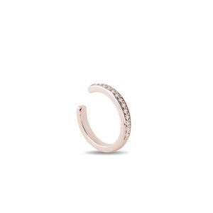 Single náušnice ear cuff z ružového zlata s diamantmi KLENOTA