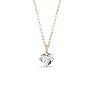 Náhrdelník zo zlata s 0.5ct lab grown diamantom KLENOTA